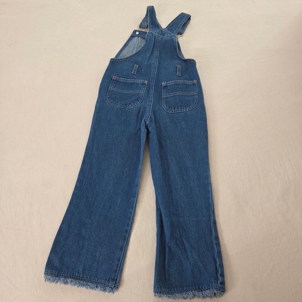 Vintage Hearts + Flowers Denim Overalls 5t - Picture 6 of 6